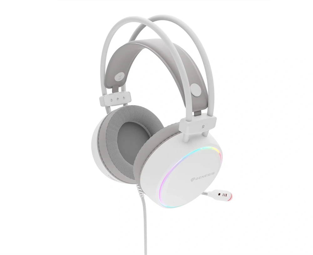 Genesis NSG-2308 Neon 613 G2 RGB USB fehér gamer headset