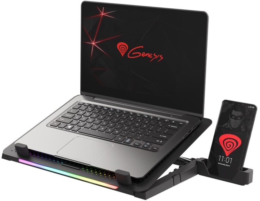Genesis NHG-1678 Oxid 450 RGB 15,6" fekete notebook hűtőpad