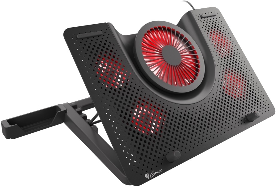 Genesis NHG-1411 Oxid 550 17,3" LED-es 5 ventilátoros fekete-piros notebook hűtőpad