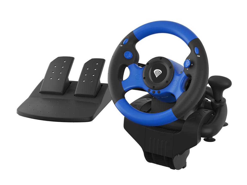 Genesis NGK-1566 Seaborg 350 PC/PS3/PS4/Xbox One/Xbox 360/Nintendo Switch fekete-kék kormány