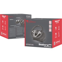 Genesis NGK-1567 Seaborg 400 PC/PS3/PS4/Xbox One/Xbox 360/Nintendo Switchl fekete kormány