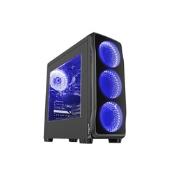 Genesis NPC-1126 Titan 750 Midi Tower PC ház, USB 3.0, fekete-kék