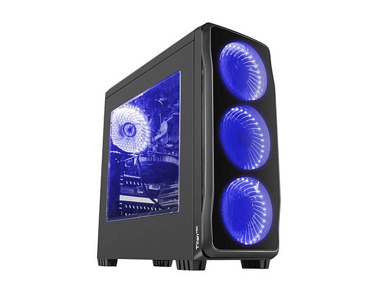 Genesis NPC-1126 Titan 750 Midi Tower PC ház, USB 3.0, fekete-kék
