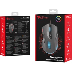 Genesis NMG-0880 Xenon 200 3200dpi fekete gamer egér