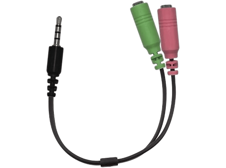 Genius ACC-100 3,5mm jack - 2x 3,5mm jack fekete elosztó adapter
