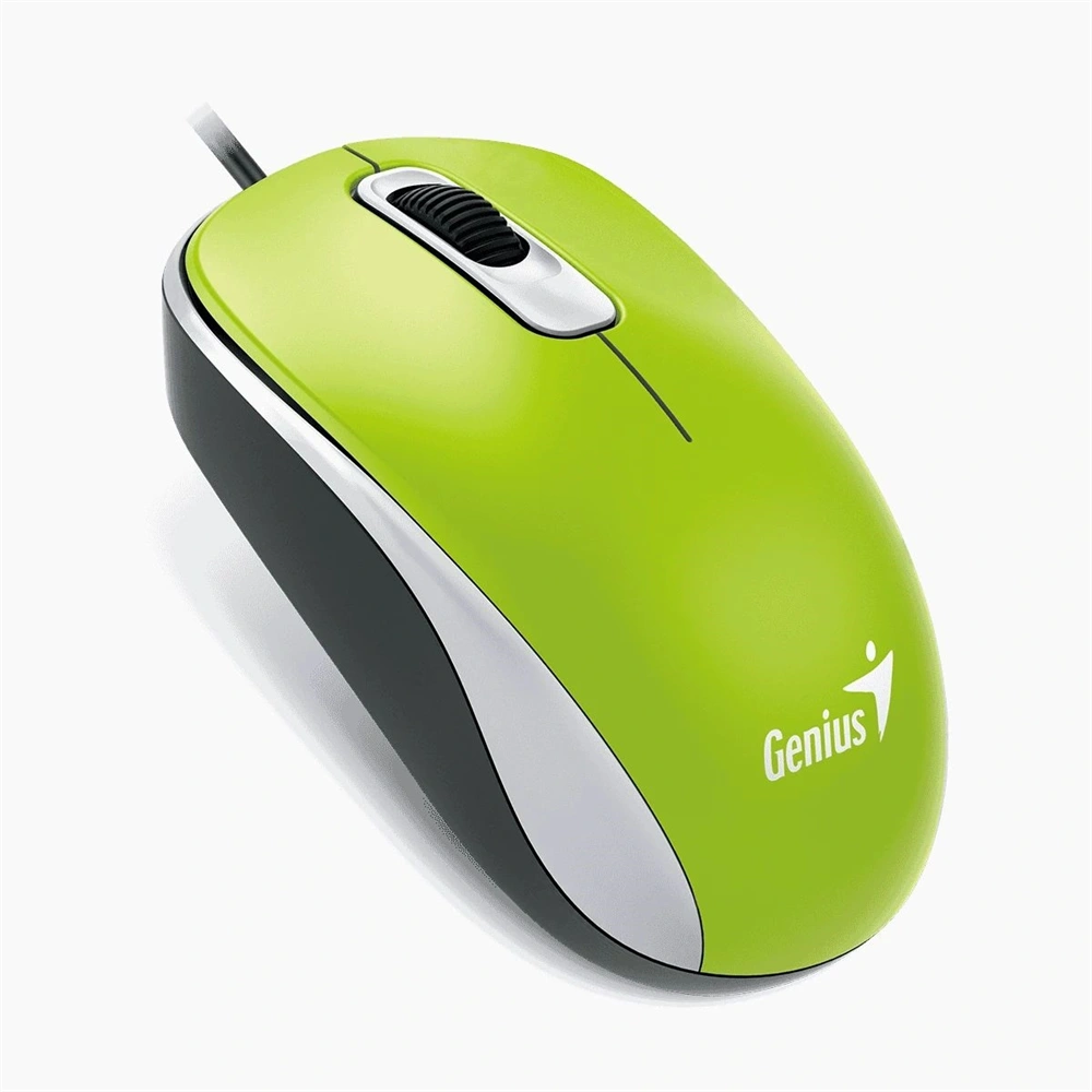 Genius DX-110 USB zöld-fekete egér