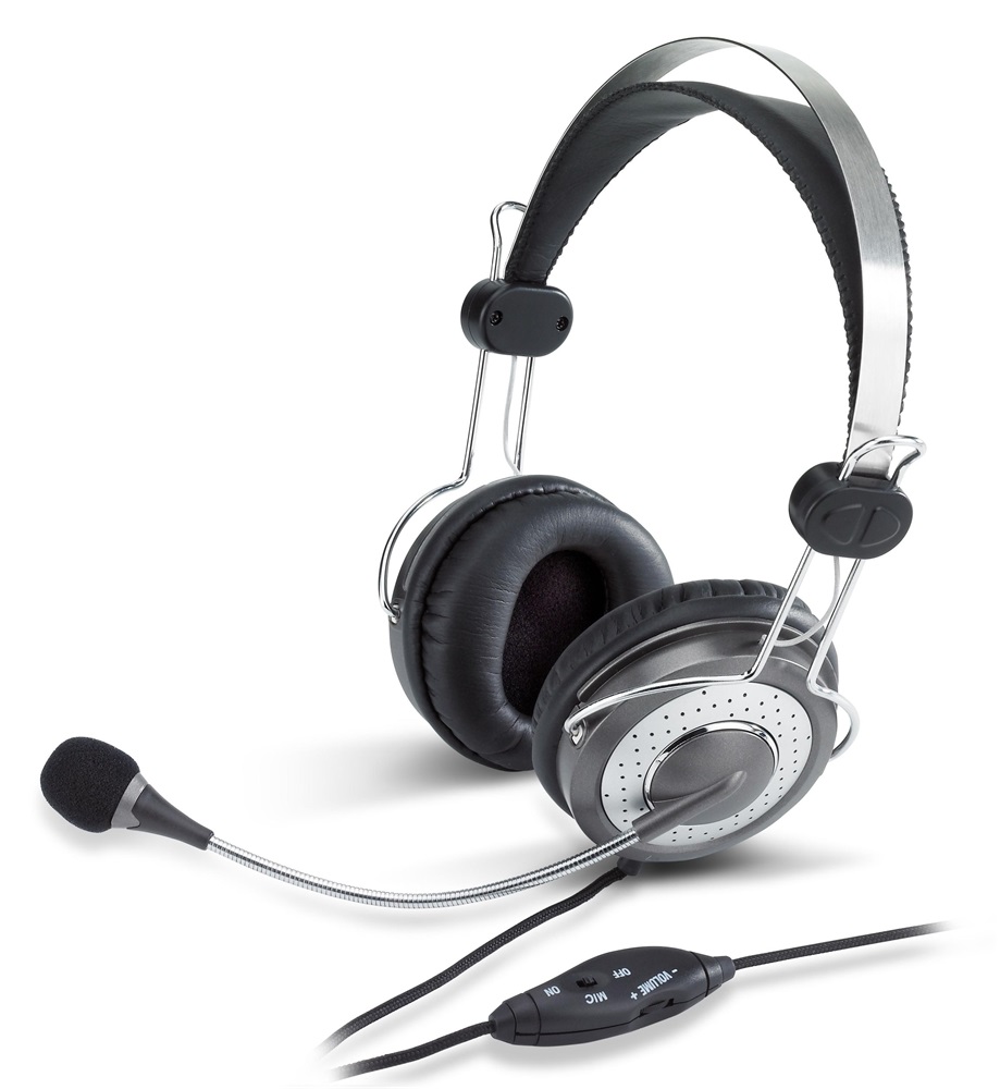 Genius HS-04SU jack mikrofonos PC ezüst headset