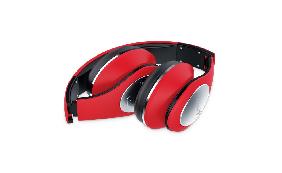 Genius HS-935BT összehajtható Bluetooth piros fejhallgató