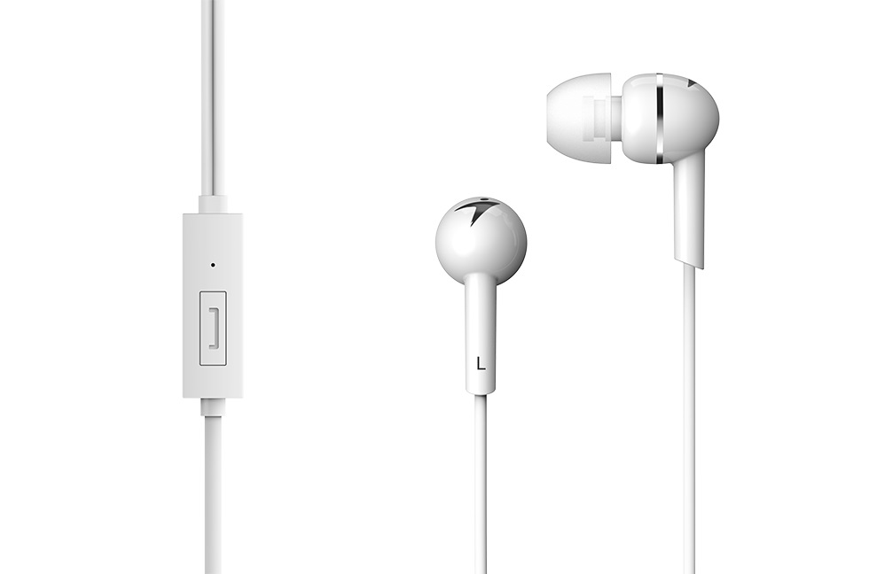 Genius HS-M300 mikrofonos fehér fülhallgató