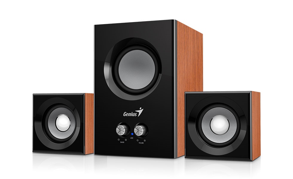 Genius SW-2.1 375 12W fa mintázatú hangszóró