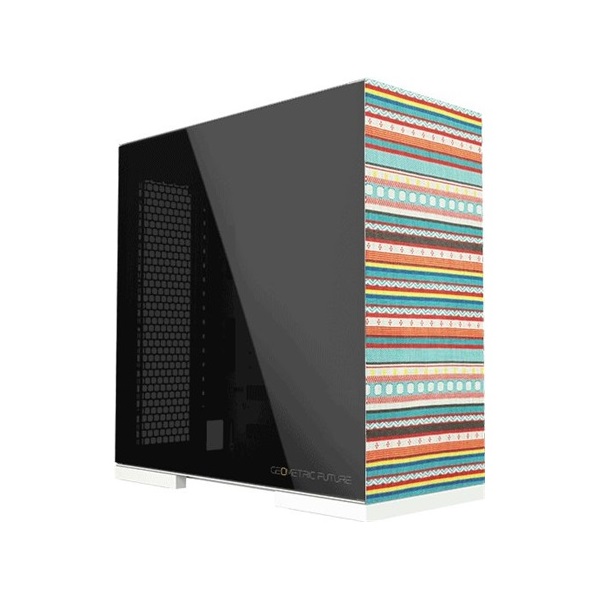 Geometric Future Model 8 Bohemia táp nélküli ablakos Mid Tower számítógépház fehér