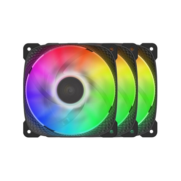 Geometric Future Squama 2505B Triple Pack rendszerhűtő ventilátor fekete