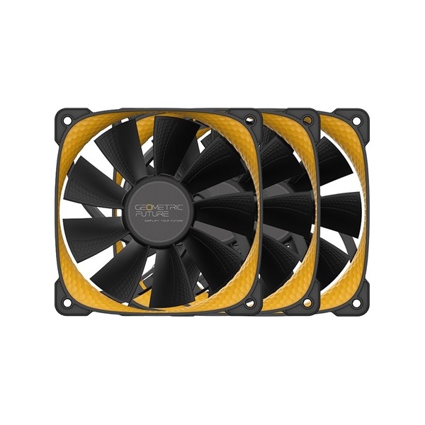 Geometric Future Squama 2505Y Triple Pack rendszerhűtő ventilátor fekete-sárga