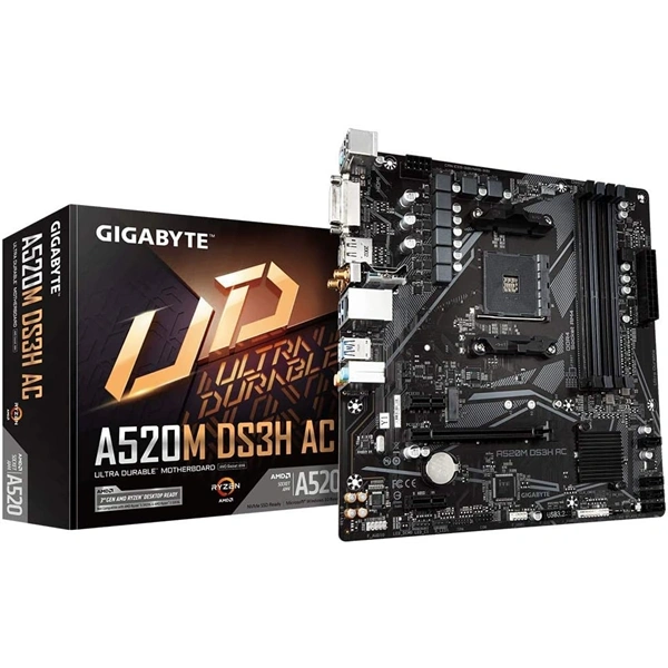 Gigabyte A520M DS3H AC AMD A520 AM4 mATX alaplap