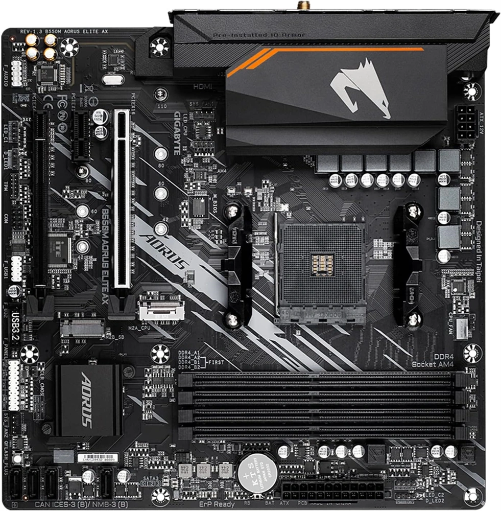 Gigabyte AORUS ELITE AX AMD B550M AM4 mATX alaplap
