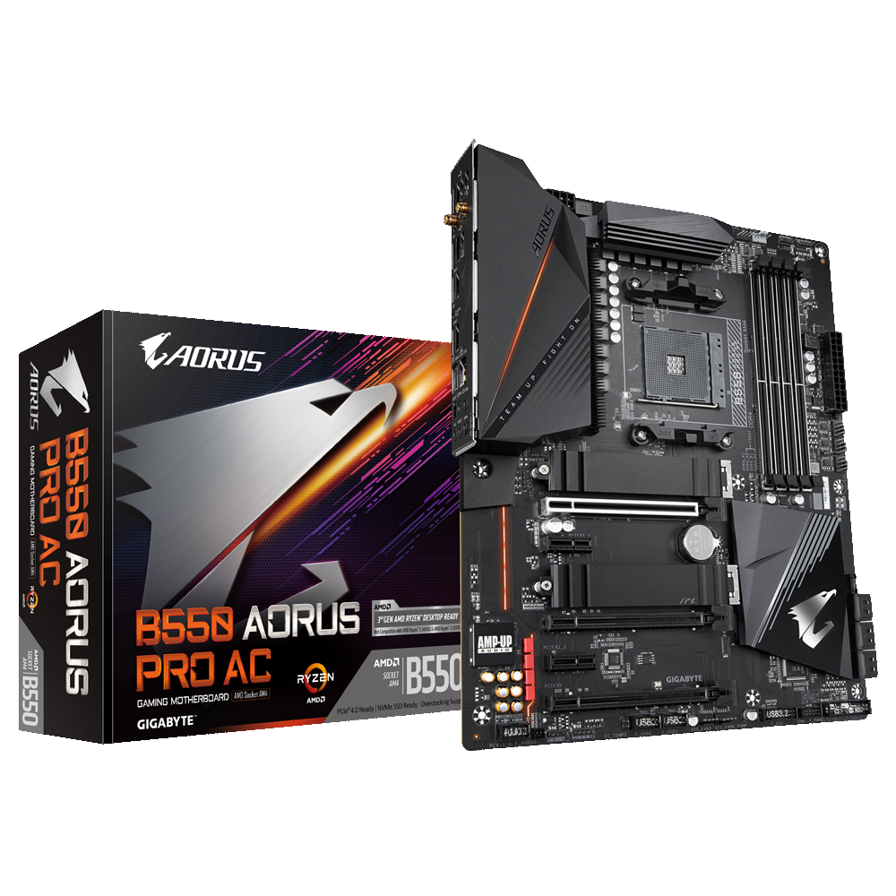 Gigabyte B550-AORUS-PRO-AC AMD B550 SocketAM4 ATX alaplap