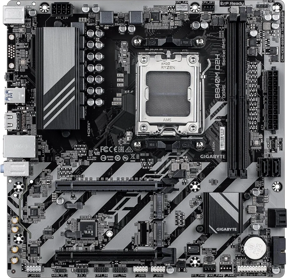 Gigabyte B840M D2H AMD B840 AM5 mATX alaplap