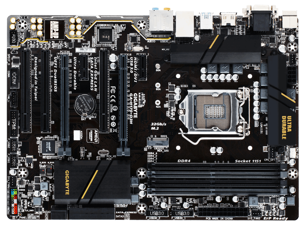 Gigabyte H170-D3H Intel H170 LGA1151 ATX alaplap