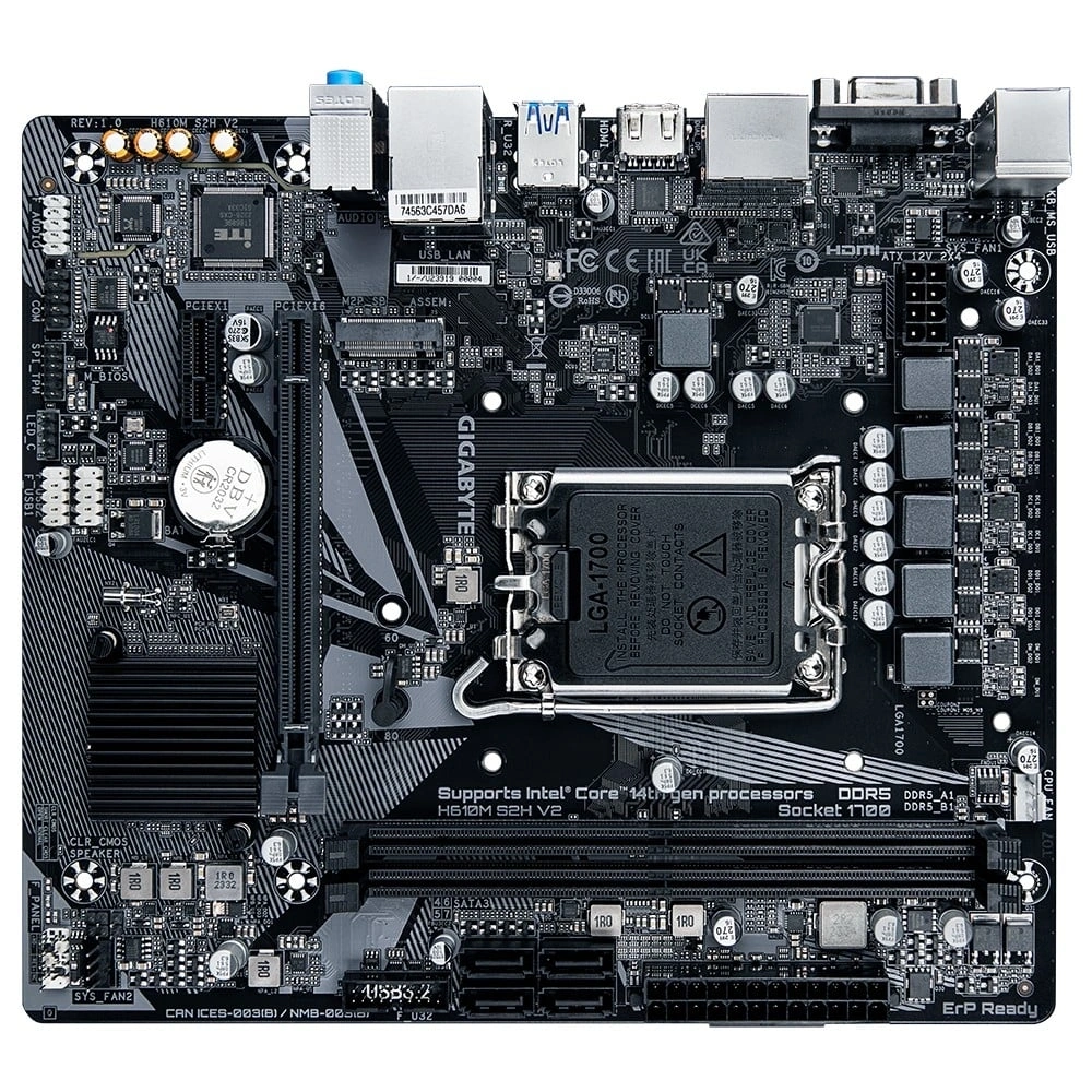 Gigabyte H610M S2H V2 Intel H610 LGA1700 mATX alaplap