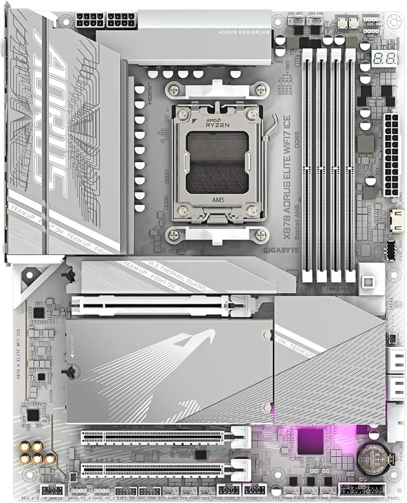 Gigabyte X870E AORUS ELITE ICE Wi-Fi AMD X870 AM5 ATX alaplap