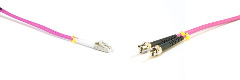 Gigalight Duplex optikai patch kábel 2xST/UPC + 2xLC/UPC csatlakozóval, 50/125 OM4 LSZH, 3 m