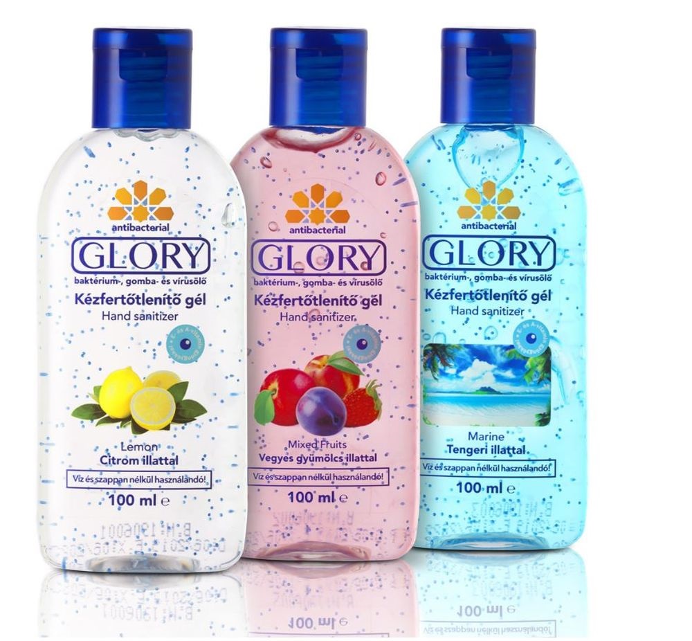 Glory/HC gél Citrom 100 ml kézfertőtlenítő