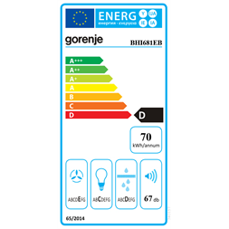 Gorenje BHI681EB fekete beépíthető páraelszívó