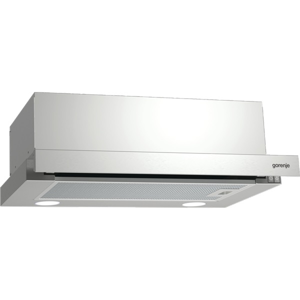 Gorenje BHP523E10X szürke, szabadonálló, hagyományos, méret:50 cm, teleszkópos, zajszint:67 dB, páraelszívó (Újszerű)