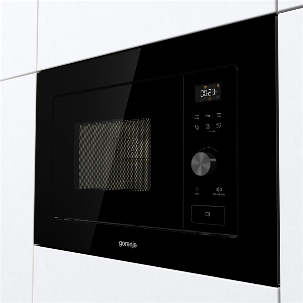 Gorenje BM201AG1BG 800W 20L inox beépíthető grillezős mikrohullámú sütő