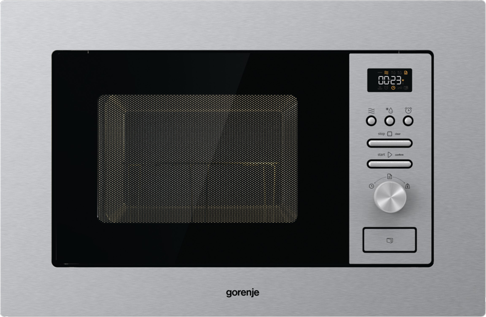 Gorenje BM201AG1X 800W 20L inox beépíthető mikrohullámú sütő