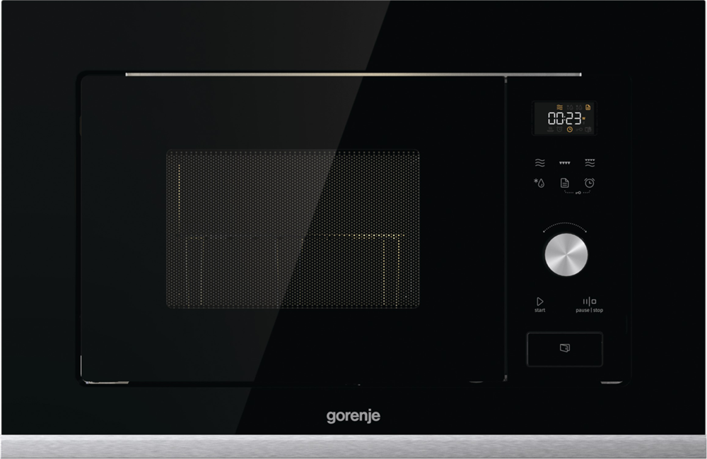 Gorenje BMX201AG1BG 1000W 20L inox beépíthető grillezős mikrohullámú sütő