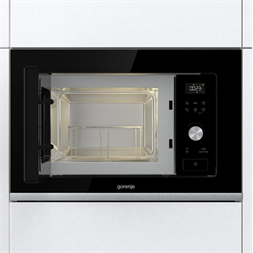 Gorenje BMX201AG1BG 1000W 20L inox beépíthető grillezős mikrohullámú sütő