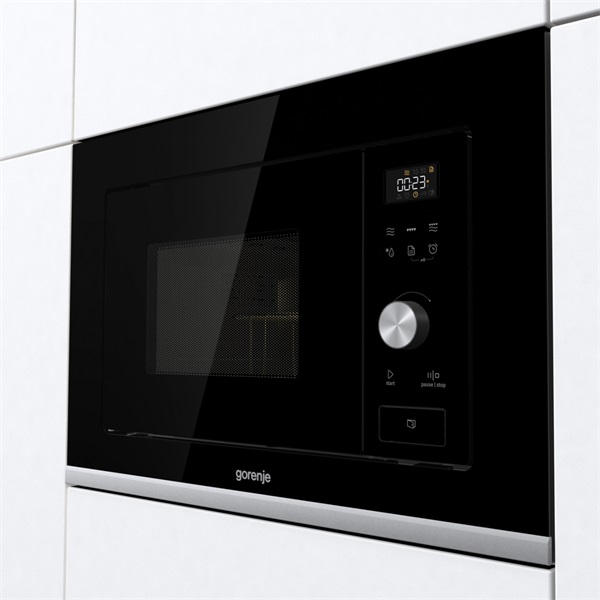 Gorenje BMX201AG1BG 1000W 20L inox beépíthető grillezős mikrohullámú sütő