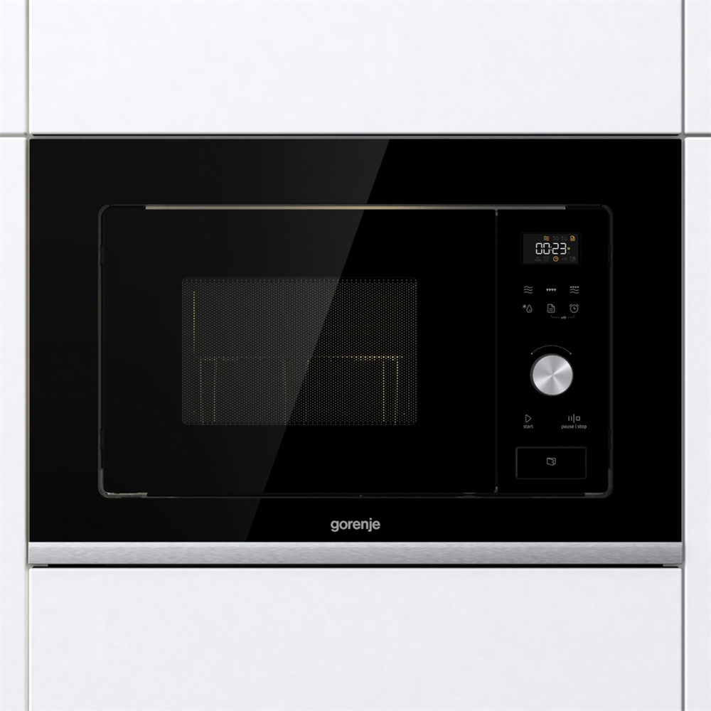 Gorenje BMX201AG1BG 1000W 20L inox beépíthető grillezős mikrohullámú sütő
