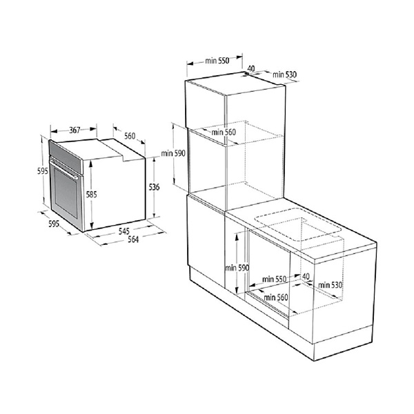 Gorenje BO6717E03BG beépíthető fekete sütő
