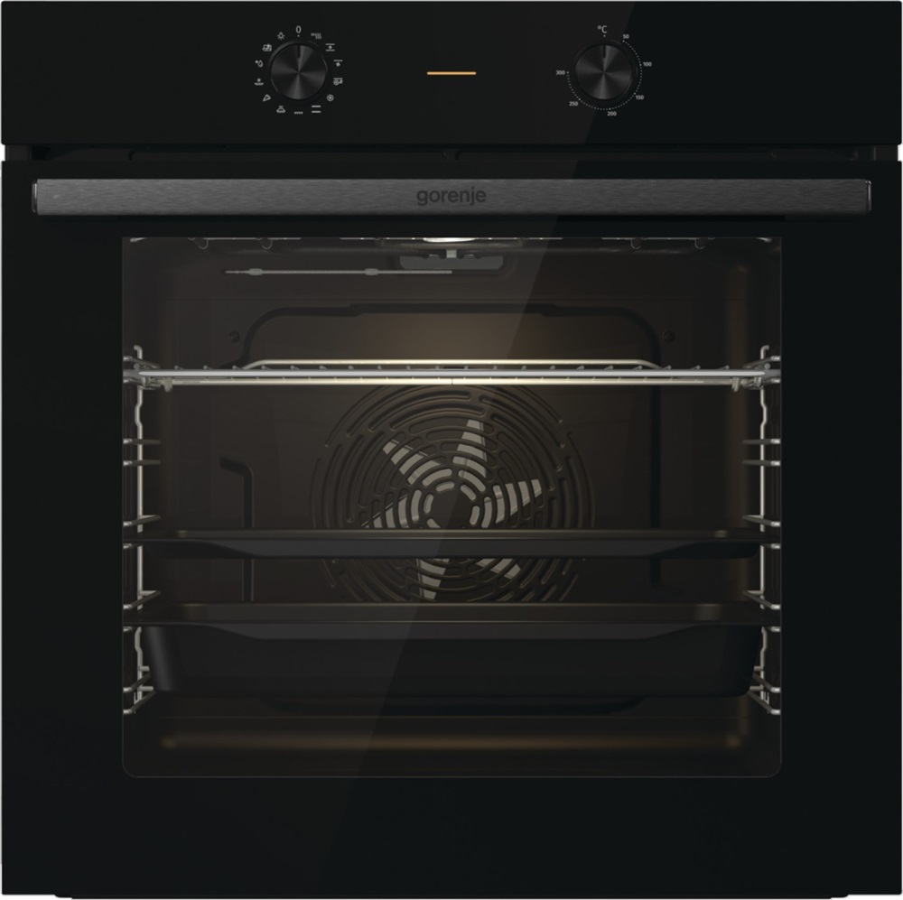 Gorenje BO6717E03BG fekete, beépíthető, sütőtér: 77L, grill, légkeverés, hidrolitikus, sütő