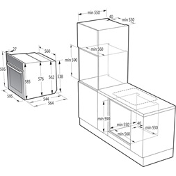 Gorenje BO6717E03BG beépíthető fekete sütő