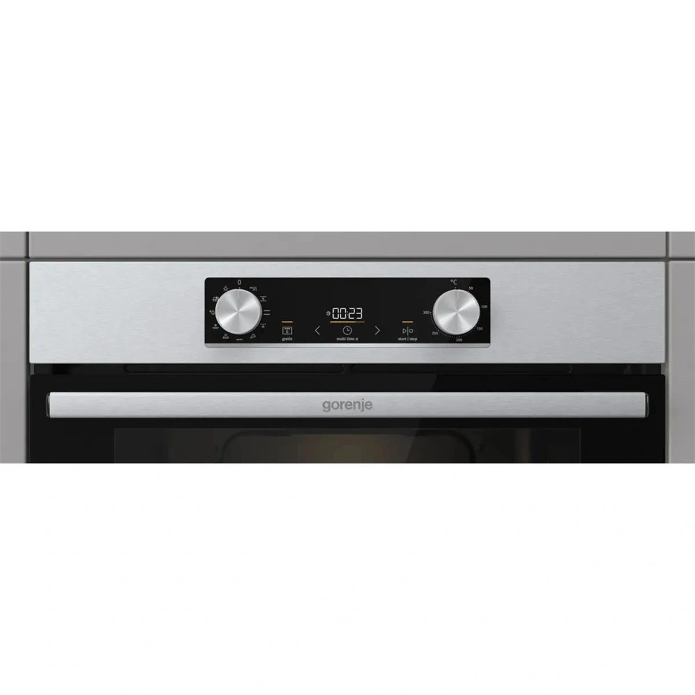 Gorenje BO6735E02XK0 inox, beépíthető, multifunkciós, 77 l sütő