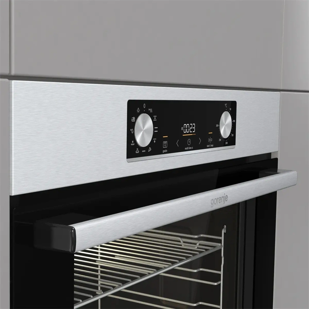 Gorenje BO6735E05X inox, beépíthető, multifunkciós, 77 l sütő