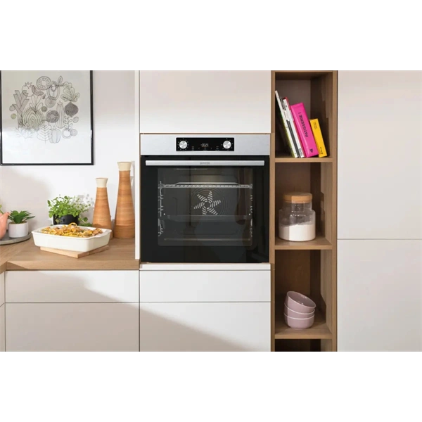 Gorenje BO6735E05X inox, beépíthető, multifunkciós, 77 l sütő