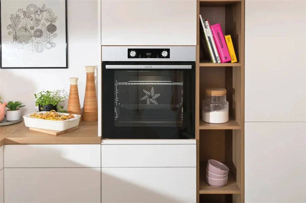 Gorenje BO6735E05X inox, beépíthető, multifunkciós, 77 l sütő