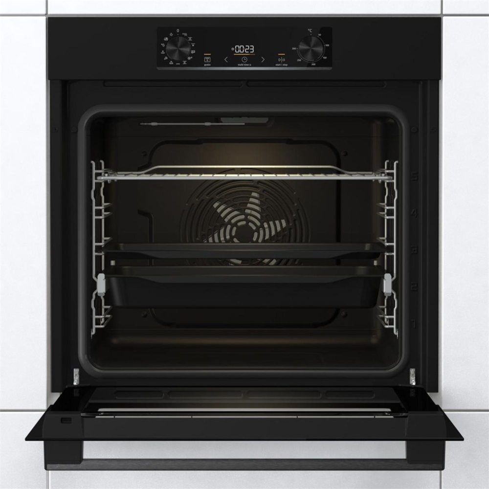 Gorenje BOS6737E06B fekete, beépíthető, sütőtér: 77L, grill, légkeverés, hidrolitikus, sütő