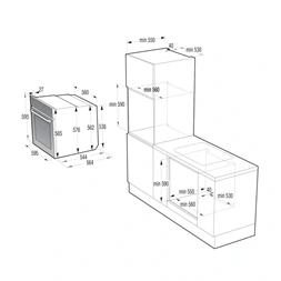 Gorenje BOS6737E06PWG fehér, beépíthető, multifunkciós, 77 l sütő