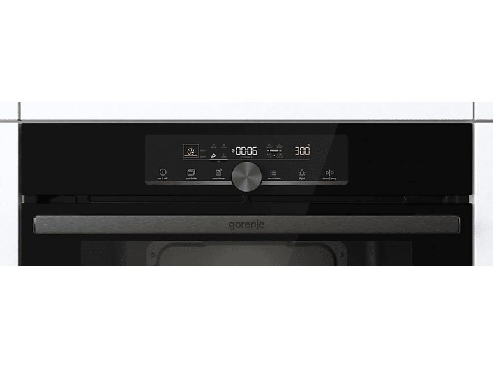Gorenje BOS6747A01BG fekete, beépíthető, sütőtér: 77L, grill, légkeverés, hidrolitikus, sütő