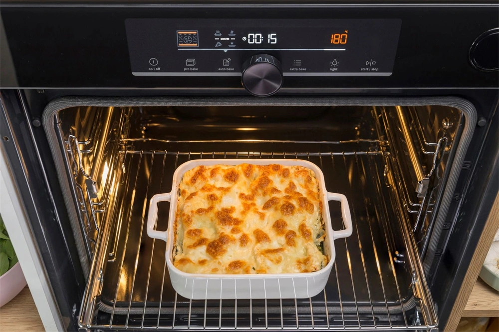 Gorenje BPS6737E03X inox-fekete, beépíthető, sütőtér:77L, grill, légkeveréses, sütő