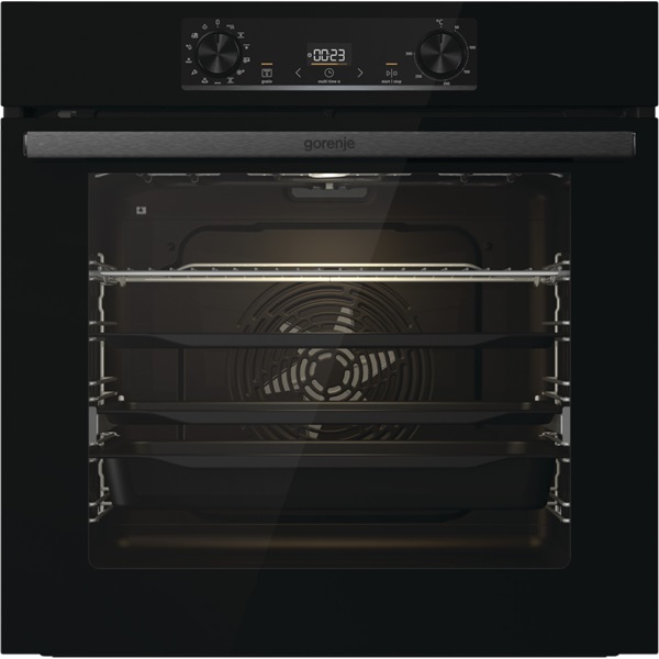 Gorenje BPS6737E14BG fekete, beépíthető, sütőtér:77L, grill, légkeveréses, sütő