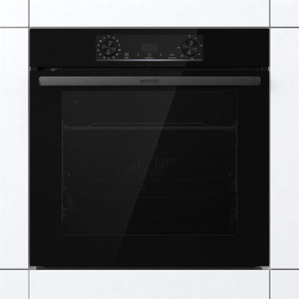 Gorenje BPS6737E14BG fekete, beépíthető, sütőtér:77L, grill, légkeveréses, sütő