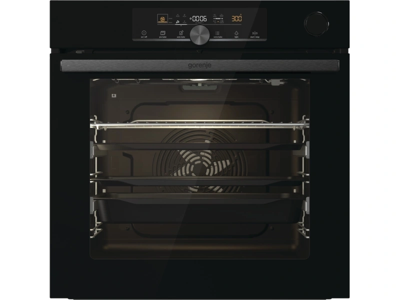 Gorenje BPSA6747A08BG fekete, beépíthető, sütőtér:77L, grill, légkeverés, sütő