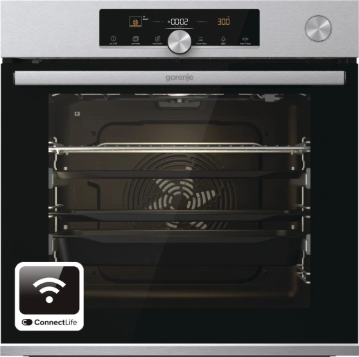 Gorenje BPSA6747A08XWI inox, beépíthető, sütőtér:77L, grill, légkeveréses, sütő