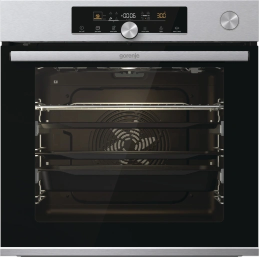 Gorenje BPSA6747A08X inox, beépíthető, sütőtér:77L, grill, légkeveréses, sütő